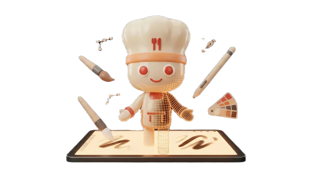 3D-Modellierung und Design des Maskottchens